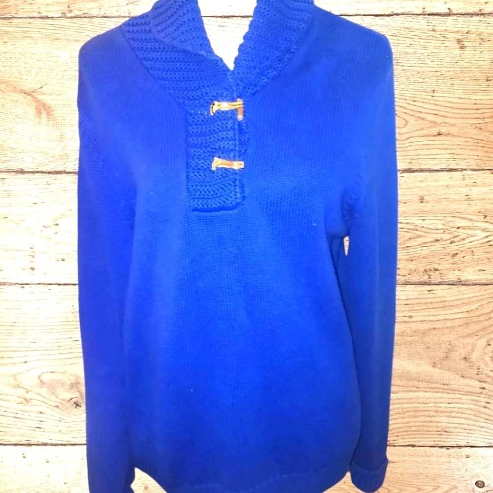 LAUREN RALPH LAUREN SHAWL NECK SWEATER